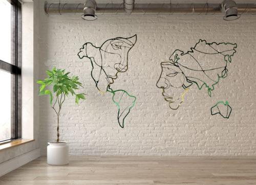 World Face Wall Decoration