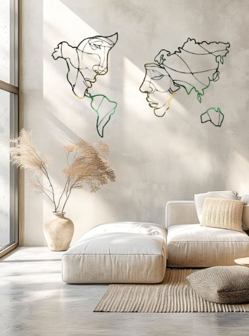 World Face Wall Decoration