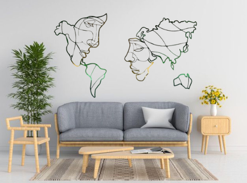 World Face Wall Decoration